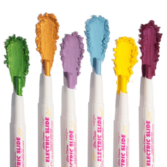 Lime Crime 💛 Electric Slide Eyeshadow & Brush Stick- Mega - Metallic Yel - Picture 3 of 5